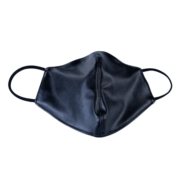 Leather Mask With Dildo Black