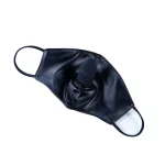 Leather Mask With Dildo Black