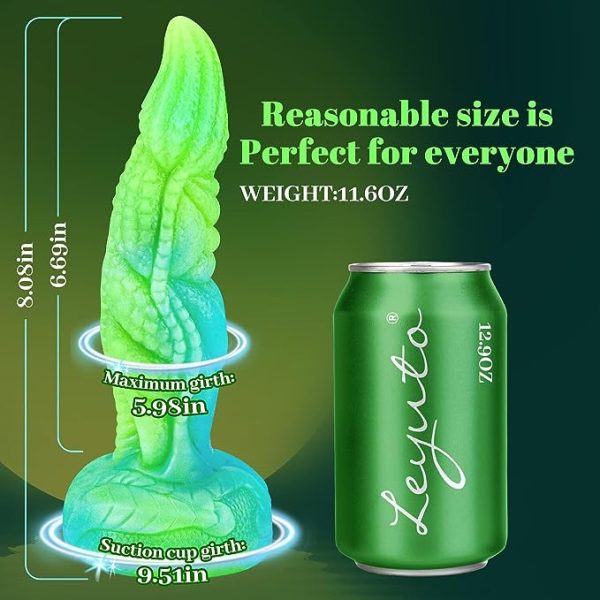 Luminous Monster Realistic Green Dildo 8.1 Inch