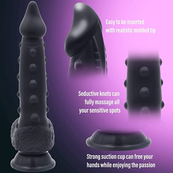 Nox - black thrusting dildo 9 Inches