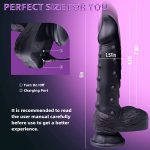 Nox - black thrusting dildo 9 Inches