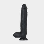 Orion - Big 12 Inch Black Suction Cup Hands Free Dildo