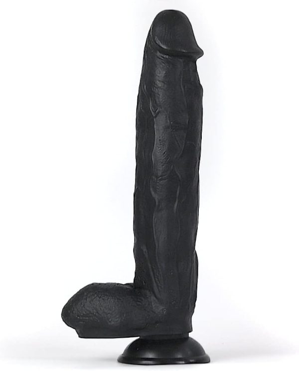 Orion - Big 12 Inch Black Suction Cup Hands Free Dildo