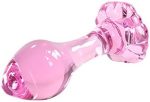 Pink Flower Crystal Anal Plug