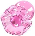 Pink Flower Crystal Anal Plug