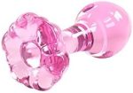 Pink Flower Crystal Anal Plug