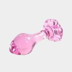 Pink Flower Crystal Anal Plug