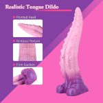 Pink Giant Monster Tentacle Dildo with Suction