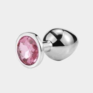 Pink Stainless Steel Buttplug Jewelry Sex Toy