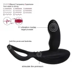 Prostate Plug Vibrating  Massager With Penis Ring for Men