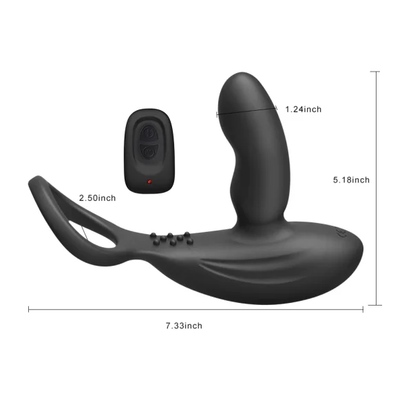 Prostate Plug Vibrating  Massager With Penis Ring for Men