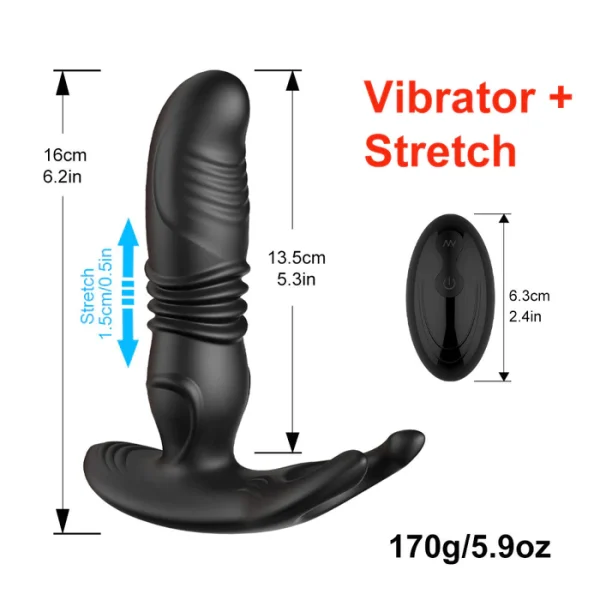 Prostate Vibrator With Thrusting Dildo APP Control Anal Toys