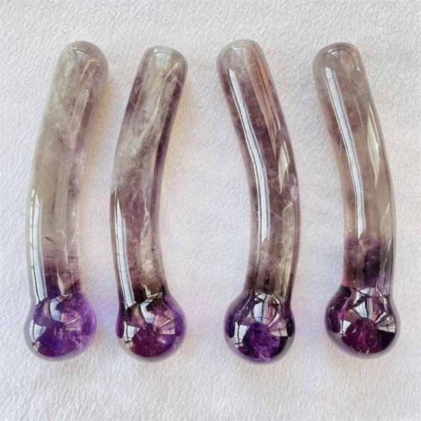 Purple Crystal Dildo 7 Inches