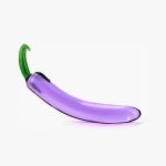 Purple Eggplant glass dildo 7.68 inch