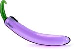 Purple Eggplant glass dildo 7.68 inch