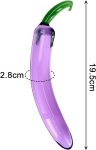 Purple Eggplant glass dildo 7.68 inch