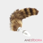 Raccoon Tail Butt Plug Stainless Steel Pet Play Anal trainers