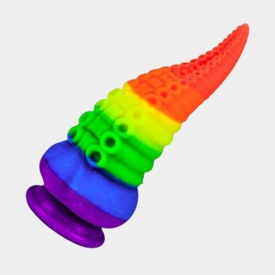 Rainbow Tentacle Octopus Dildo With Premium Silicone