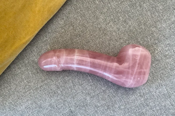 Rose Quartz Dildo Natural Pleasure Wands  Homemade Sex Toys for Men and Women