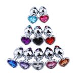 Diamond Heart Butt Plug Stainless Smooth Toys