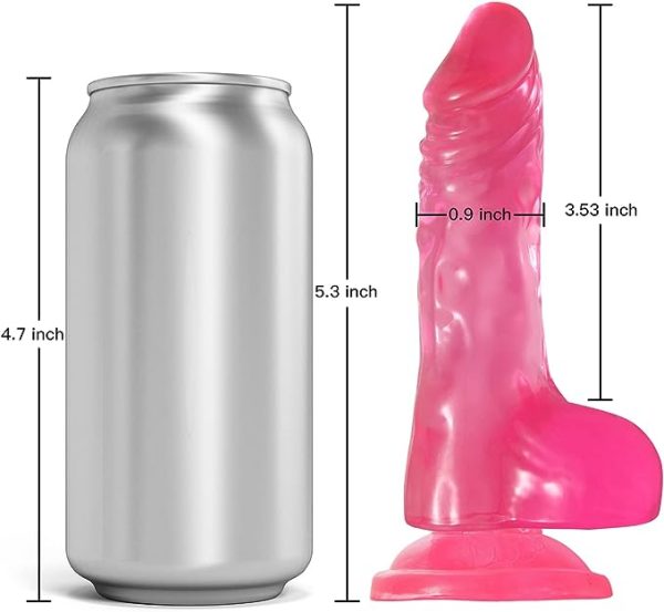 Slim Pink Dildo 5 Inch Suction Cup