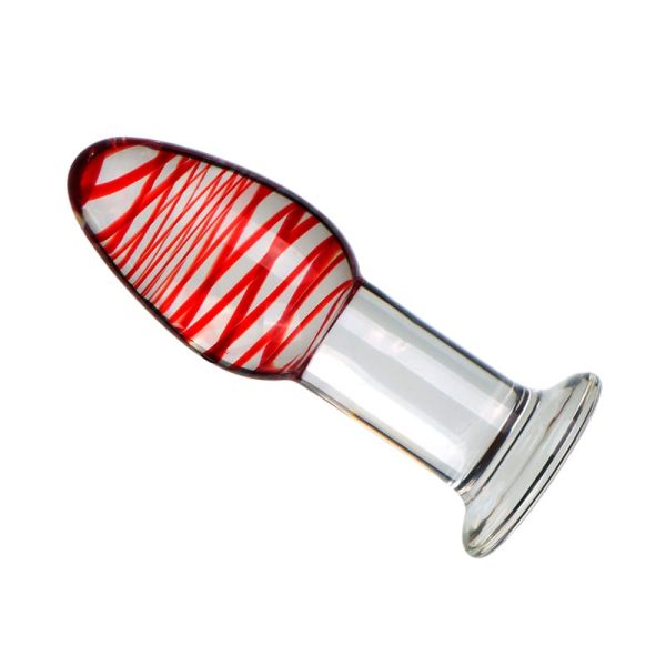 Spiral Glass Anal Butt Plug 3 Colors