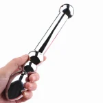 Stainless Steel Metal Dildo Anal Toys Double Ended  For Women Men