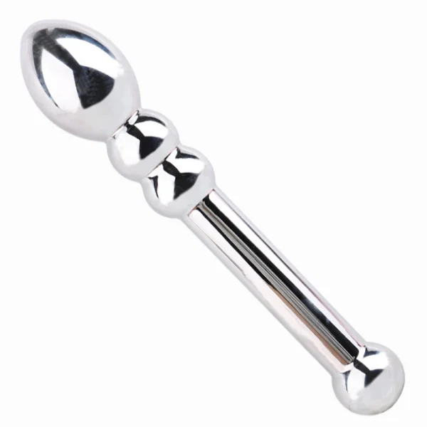 Stainless Steel Metal Dildo Anal Toys Double Ended  For Women Men