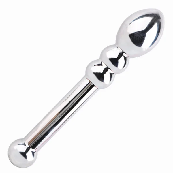 Stainless Steel Metal Dildo Anal Toys Double Ended  For Women Men