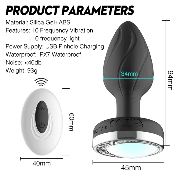 Starlight - Vibrating Butt Plug That Lights Up