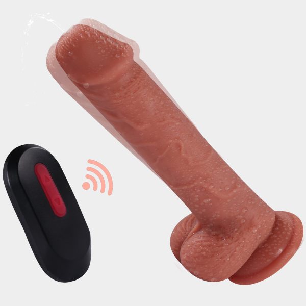 Tan Dildo That Can Cum 8.5 Inch Automatic Remote Control