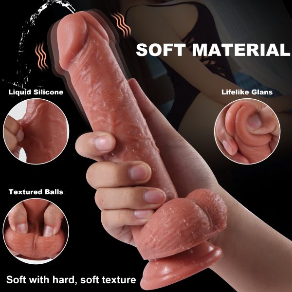 Tan Dildo That Can Cum 8.5 Inch Automatic Remote Control