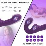 Terra - Strapless Strap on Purple Vibrating Dildo for Lesbian