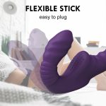 Terra - Strapless Strap on Purple Vibrating Dildo for Lesbian