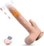 Thrusting Dildo 9.0 Inches 3 in 1 Stimulation Toy