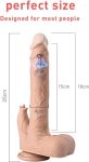 Thrusting Dildo 9.0 Inches 3 in 1 Stimulation Toy