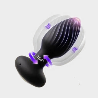 Vibrating Butt Plug With Remote Rotating Prostate Massager Ass Sex Toy