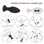 Vibrating Butt Plug With Remote Rotating Prostate Massager Ass Sex Toy