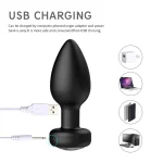 Vibrating Butt Plugs 3PCS Anal Trainer Silicone Jeweled Ass Sex Toy