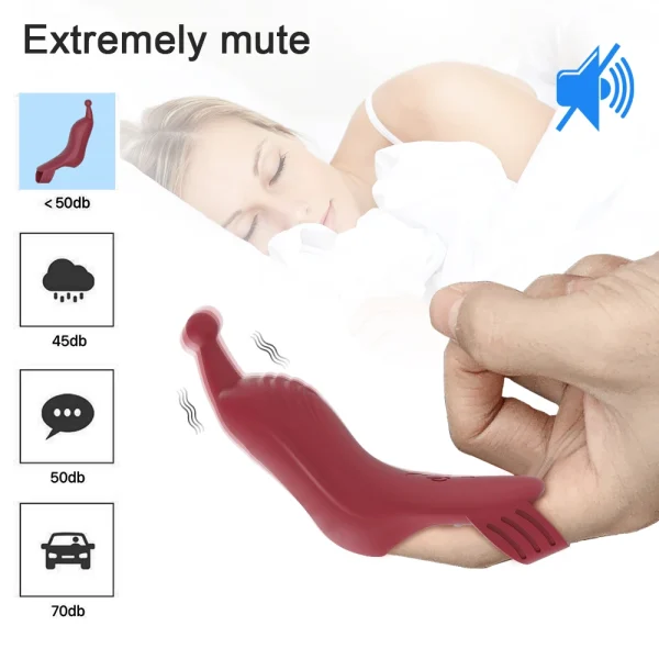 Vibrating Finger Nipple Clitoris Stimulator Silicone Sex Toy