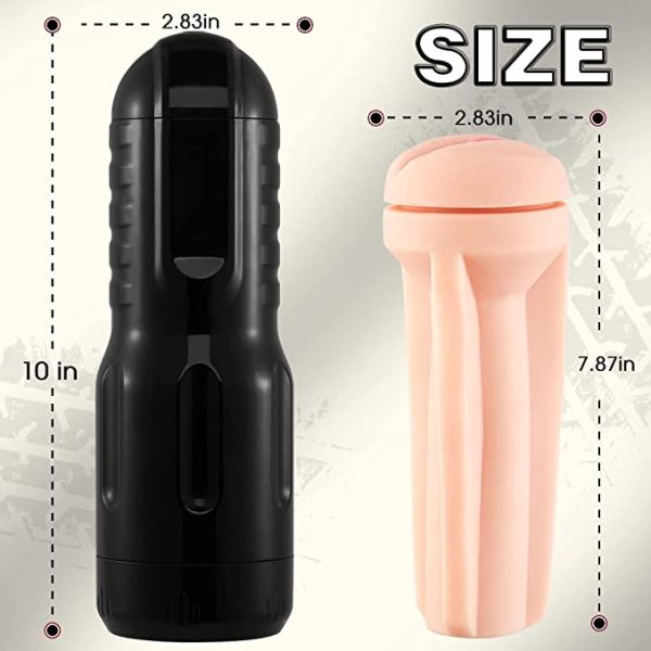 Vibrating Pocket Pussy Masturbation Cup Realistic Textured