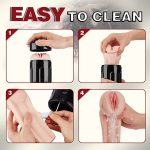 Vibrating Pocket Pussy Masturbation Cup Realistic Textured