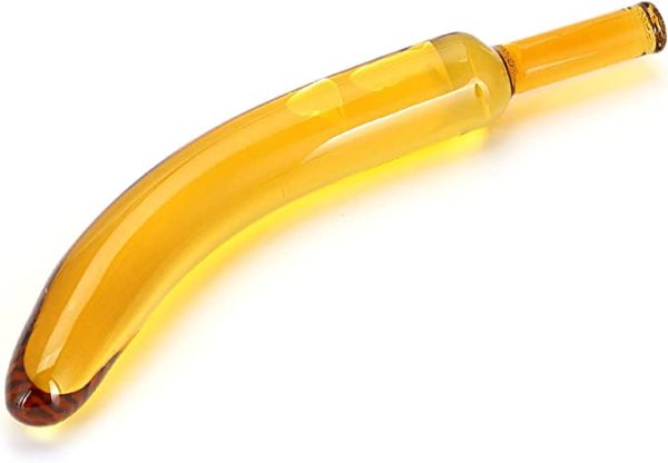 Yellow Banana Glass Dildo 7.09 Inch