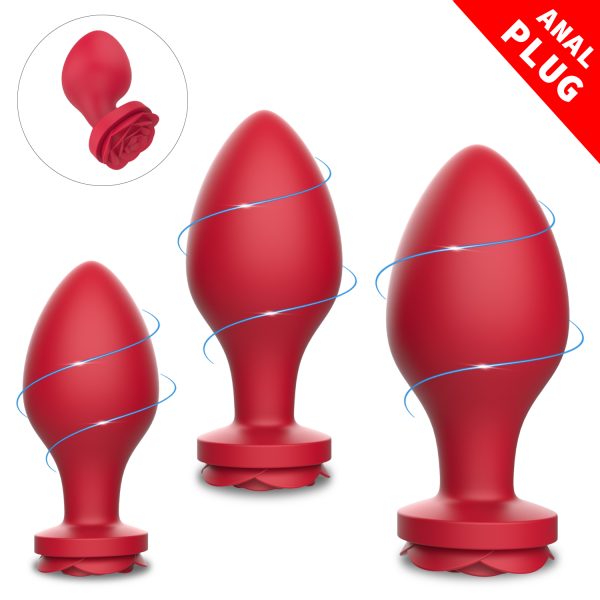 Rose Butt Plug Analtrainingsset Arsch Sexspielzeug 3-teilig