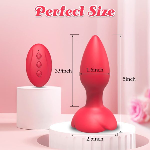 ANESIDORA Remote Control Butt Plug with Rose Bottom