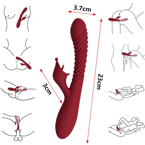 Anesidora Slim Rabbit Vibrator with Clit Licker [Shipped from U.S.]