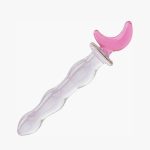 Half Moon Glass Dildo 8 Inch Crystal Wand