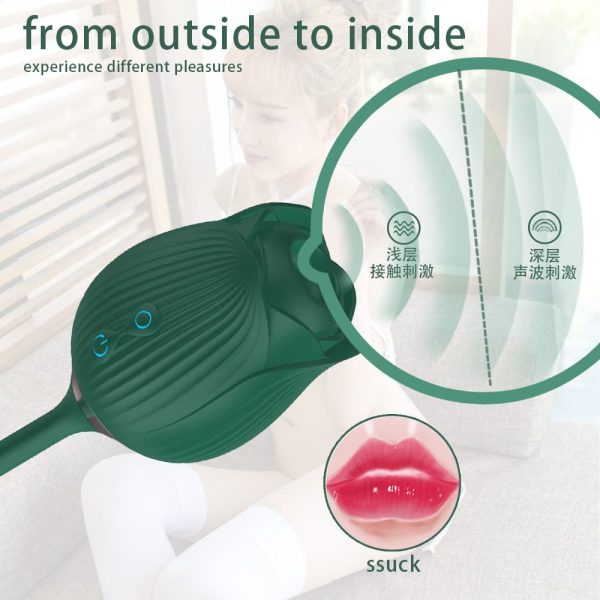 Rose Suction Stimulator With Bullet