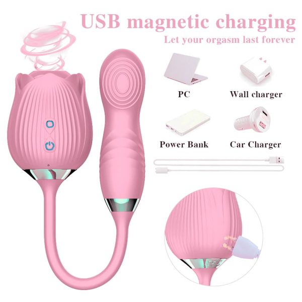 Rose Suction Stimulator With Bullet