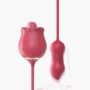 Rose Pussy Licking Vibrator with Bullet [Shipped from u.s.]